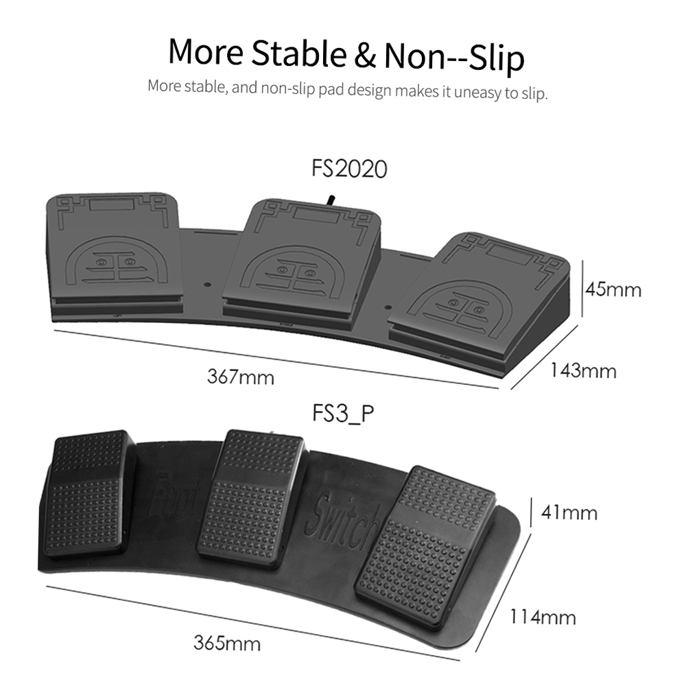 FS2020U1 USB Foot Switch Contr - Usb Foot Pedal Gaming ulasan dan harga