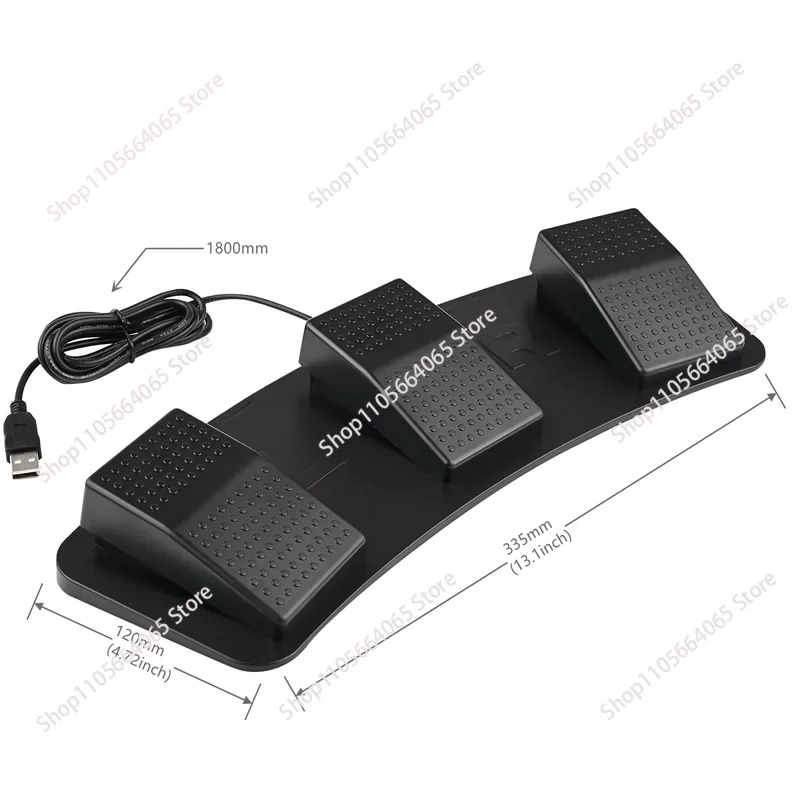 USB 3-Pedal Foot Switch Progra - Usb Foot Pedal Gaming ulasan dan harga