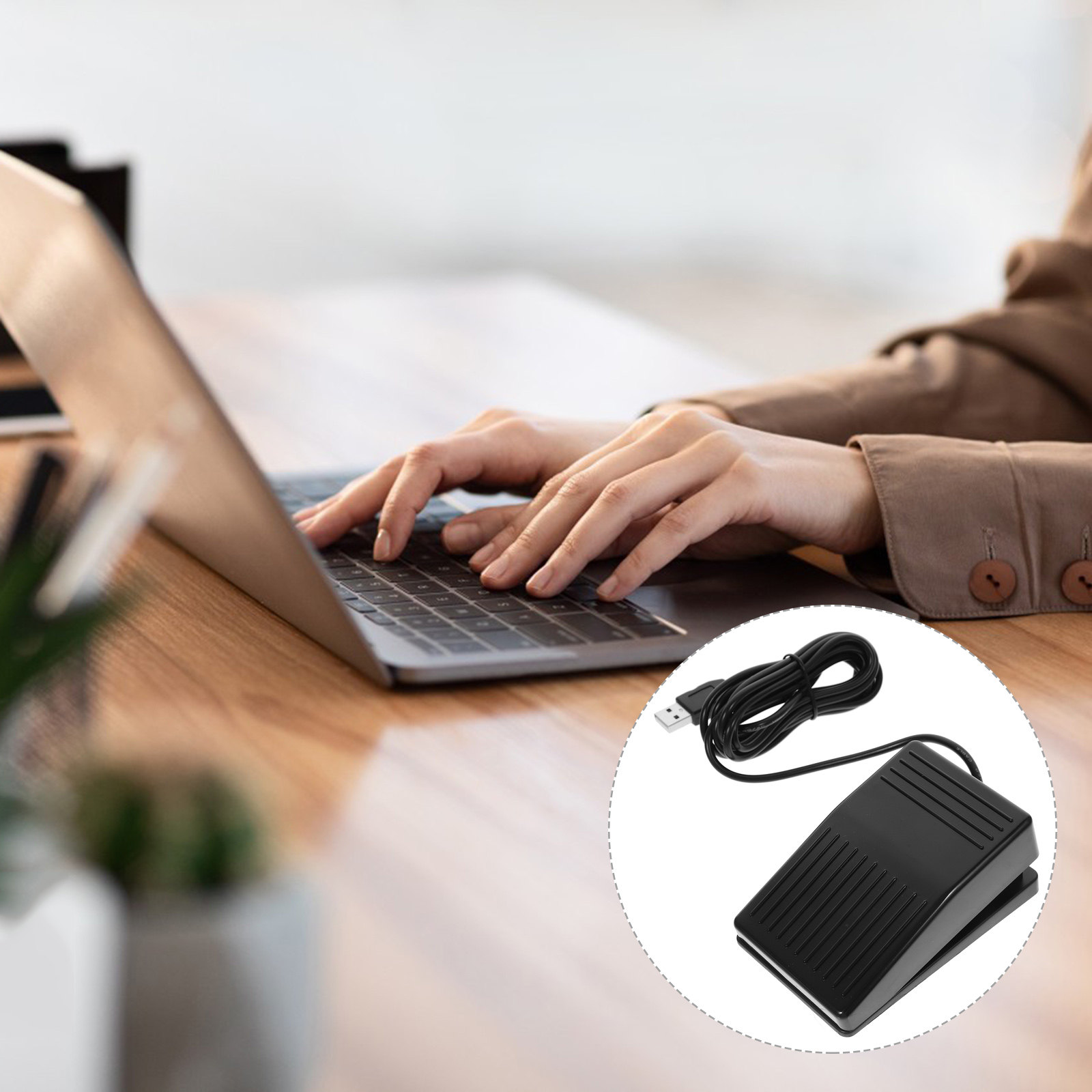 USB Single Footswitch Plastic  - Usb Foot Pedal Gaming ulasan dan harga